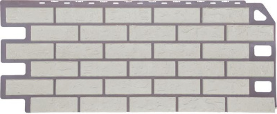 Фасадная панель FineBer Кирпич 1137х470 мм (0,46 м2) белый