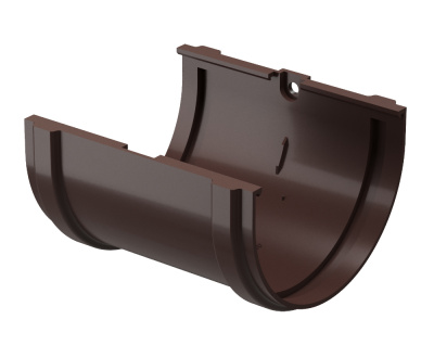 Соединитель желоба Docke STANDARD (Standart) пластиковый 120 мм, шоколадно-коричневый RAL 8019