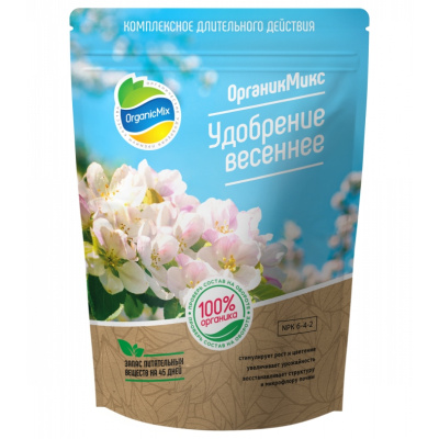 Удобрение органическое ОрганикМикс, весенее, 2,8 кг