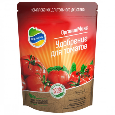 Удобрение органическое ОрганикМикс, для томатов, 850 гр