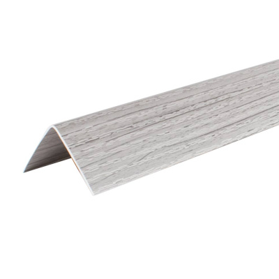 Угол ПВХ текстурный Лайнпласт, ясень серый, 20х20х2700 мм