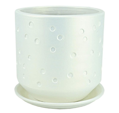 Горшок керамический Марго цилиндр 18 см, белый 605873/37-132