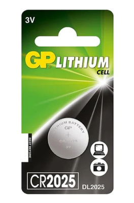 Батарейка литиевая дисковая GP Lithium CR2025 BL1, 3V (1 шт)