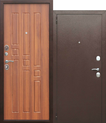 Входная металлическая дверь Гарда 8 мм, рустикальный дуб, 2050x860 мм (левая)