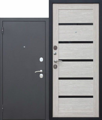 Входная металлическая дверь Гарда Муар царга, лиственница мокко, 2050х960 мм (левая)