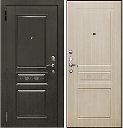 Входная металлическая дверь SD Prof-10 Троя, венге/дуб светлый, 2050х860 мм