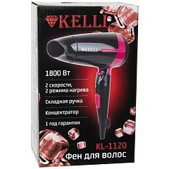 Фен для укладки волос Kelli, KL-1120, 1800 Вт