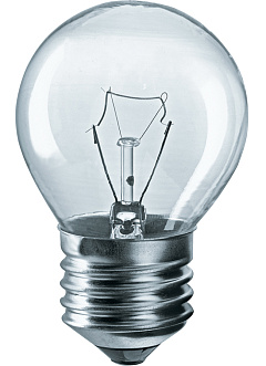 Лампа накаливания Navigator NI-C-60-230-E27-CL шарик прозрачный P45 60W E27 660lm 3000К, 94312