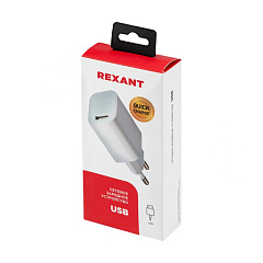 Сетевое зарядное устройство Rexant USB, 3A с Quick charge, 5V, белый
