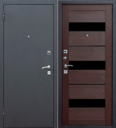 Входная металлическая дверь Гарда Муар царга, темный кипарис, 2050х860 мм