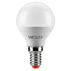 Лампа светодиодная Wolta LED G45 25S45GL7.5E14 / E14, шар, 7,5 Вт, 625lm 4000К