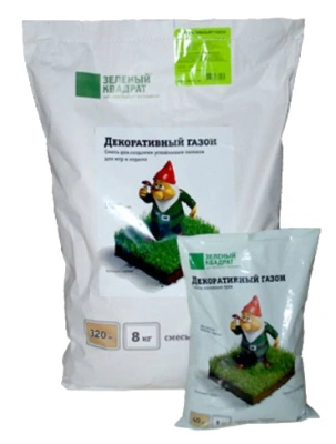 Семена газона Зеленый квадрат ДЕКОРАТИВНЫЙ, 1 кг