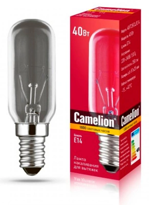 Лампа накаливания Camelion для вытяжек MIC 40/T25/CL/E14 40W E14 350lm 2700К, 12984