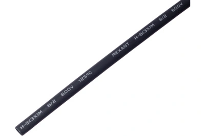 Термоусадка клеевая Rexant, черный, D 6/2 мм (3:1), 1 м