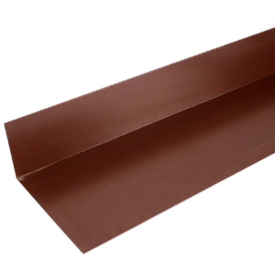 Планка примыкания 90х200 мм, 2 м, шоколадно-коричневая (RAL 8017)