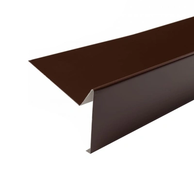 Планка торцевая 90х80 мм, 2 м, шоколадно-коричневая (RAL 8017)