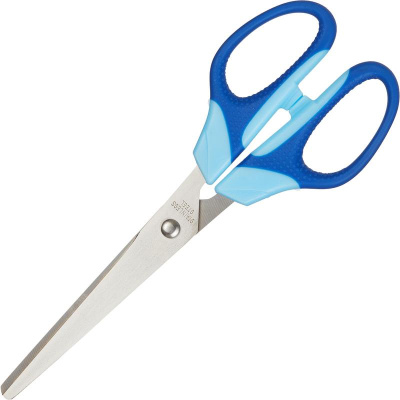 Ножницы Attache, Ergo&amp, Soft, с резиновыми ручками, синий, 180 мм