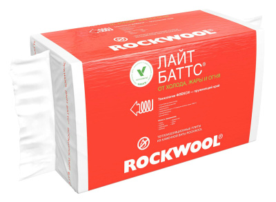 Утеплитель Rockwool Лайт Баттс, 1000х600х50 мм, 10 шт