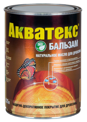 Масло для дерева Акватекс Бальзам, эбеновое дерево, 0,75 л