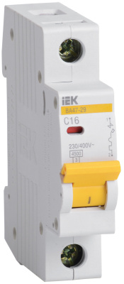 Автоматический выключатель IEK ВА47-29, 1P (20А; 4,5kA), MVA20-1-020-C