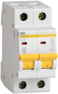 Автоматический выключатель IEK ВА47-29, 2P (25А; 4,5kA), MVA20-2-025-C
