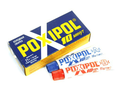 Клей POXIPOL, эпоксидный, цвет металла, 14 мл