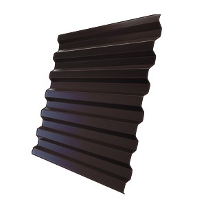 Профнастил полиэстер С20, 0,35-0,4 мм (шоколадно-коричневый; RAL 8017), 1150х2000 мм
