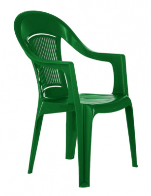 Кресло пластиковое Фламинго темно-зеленое/зеленое