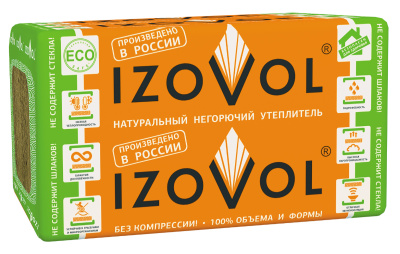 Утеплитель Izovol Ст-50, 1200х600х100 мм, 4 шт