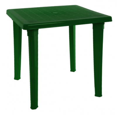 Стол пластиковый квадратный (темно-зеленый/зеленый)