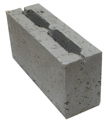 Блок керамзитобетонный двухпустотный, М-75, 390х90х188 мм