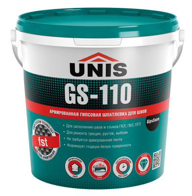 Шпатлевка для швов Unis GS-110 GipsSeam ГКЛ, 5 кг