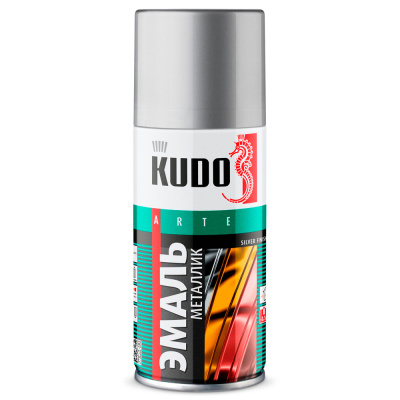 Краска аэрозольная универсальная Kudo KU-1027 (металлик; хром), 520 мл