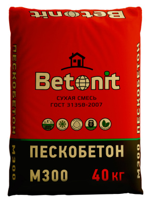 Сухая смесь М-300 пескобетон Betonit, 40 кг