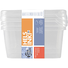 Набор контейнеров для заморозки PT Frozen, квадратные, 115х115х85 мм, 0,45 л, 3 шт