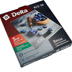 Весы настольные Delta, KCE-36, электронные, Сладкая черника, стекло, 5 кг