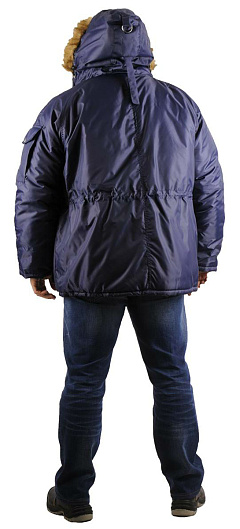 Куртка Аляска длинная, мужская, тёмно-синяя, р.(44-46) 88-92/170-176