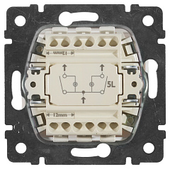 Выключатель 2-х клавишный, белый, с подсветкой VALENA (индивидуальная упаковка) (694290)