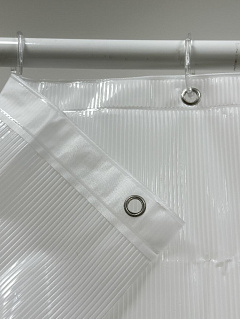 Штора для ванн Peva, Line, белый, 180х200 см