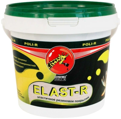 Краска эластичная Poli-R Elast-R (белая; RAL 9010), 3 кг
