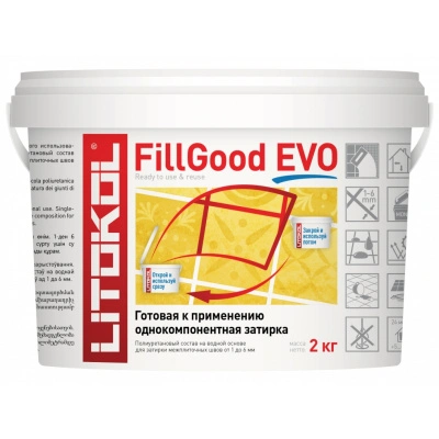 Затирка полиуретановая Litokol FillGood Evo F.140 Nero Grafite, 2 кг