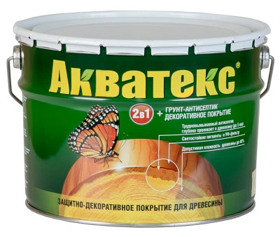 Защитно-декоративное покрытие для древесины АКВАТЕКС, орегон, 10 л