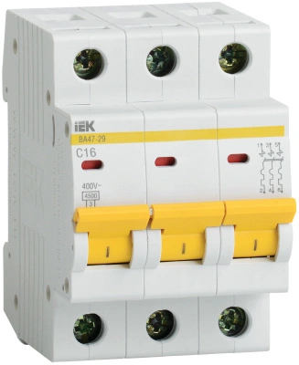 Автоматический выключатель IEK ВА47-29, 3P (40А; 4,5kA), MVA20-3-040-C