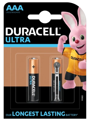 Батарейка щелочная Duracell LR03-2BL Ultra Power / ААА, 1,5V (2 шт)