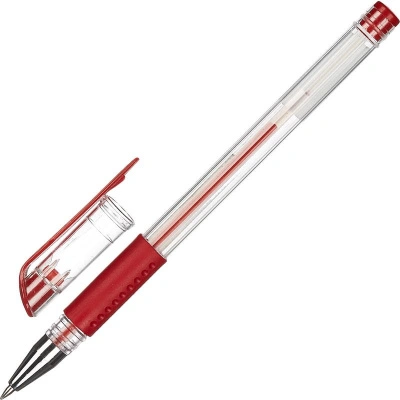 Ручка гелевая Attache Economy красный стержень, 0,5 мм, манжетка 901704 702100