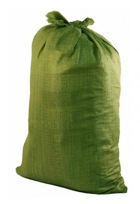 Мешок для строительного мусора 55х95 см зеленый 10 шт в скрутке