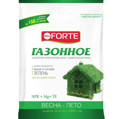 Удобрение универсальное с микроэлементами Газонное (весна-лето) 4,5 кг Bona Forte BF23010711