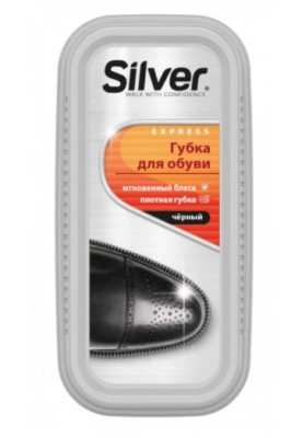 Губка для гладкой кожи Silver, широкая, чёрная PS3102-01