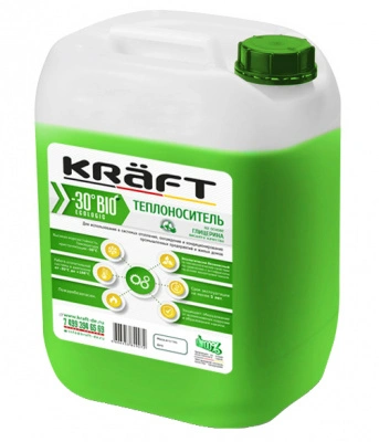 Теплоноситель Kraft -30°C BIO на основе глицерина, 10 кг