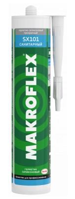 Герметик MAKROFLEX SХ101 силиконовый прозрачный санитарный 290 мл Henkel